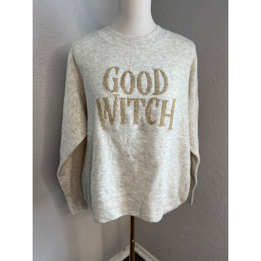 Halloween Good Witch Crewneck Sweater Womens Large Costume